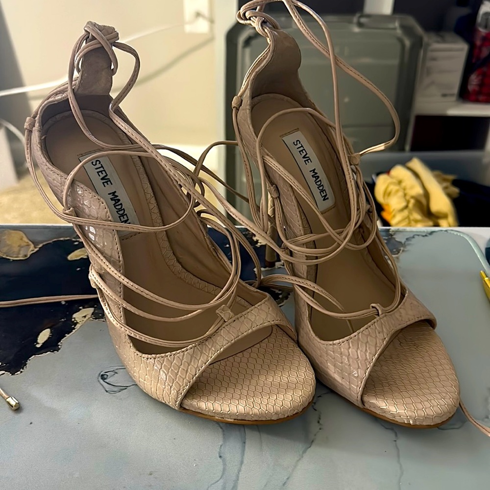 Steve Madden snake print heels